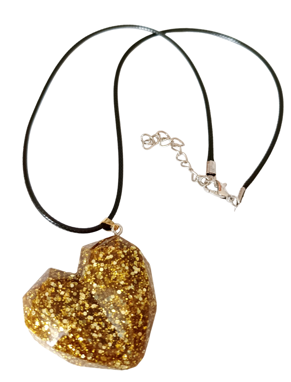 Collar corazon geometrico