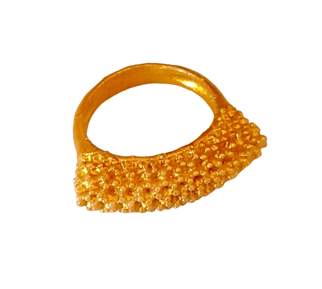 ANILLO RESINA 3D DORADO
