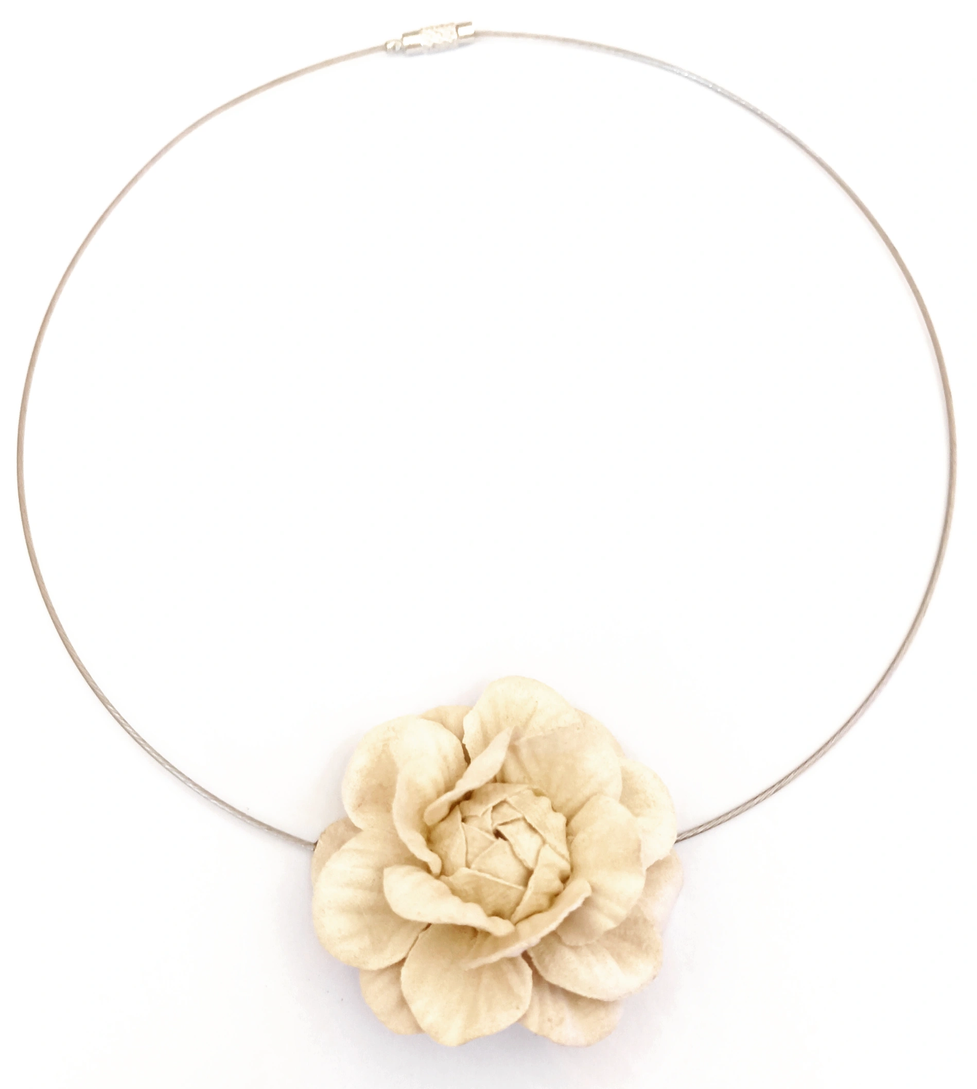 Collar flor microfibra