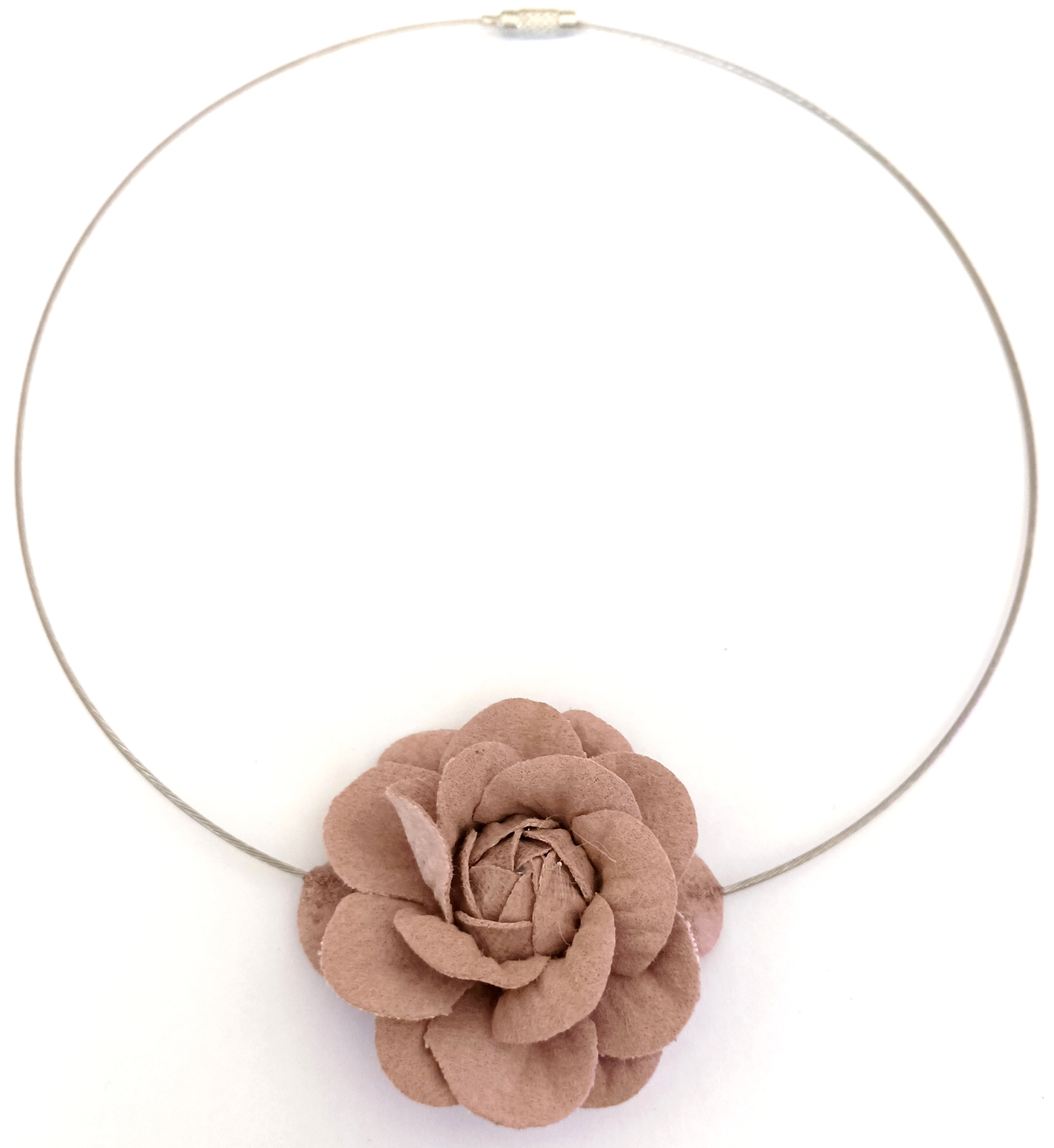Collar flor microfibra