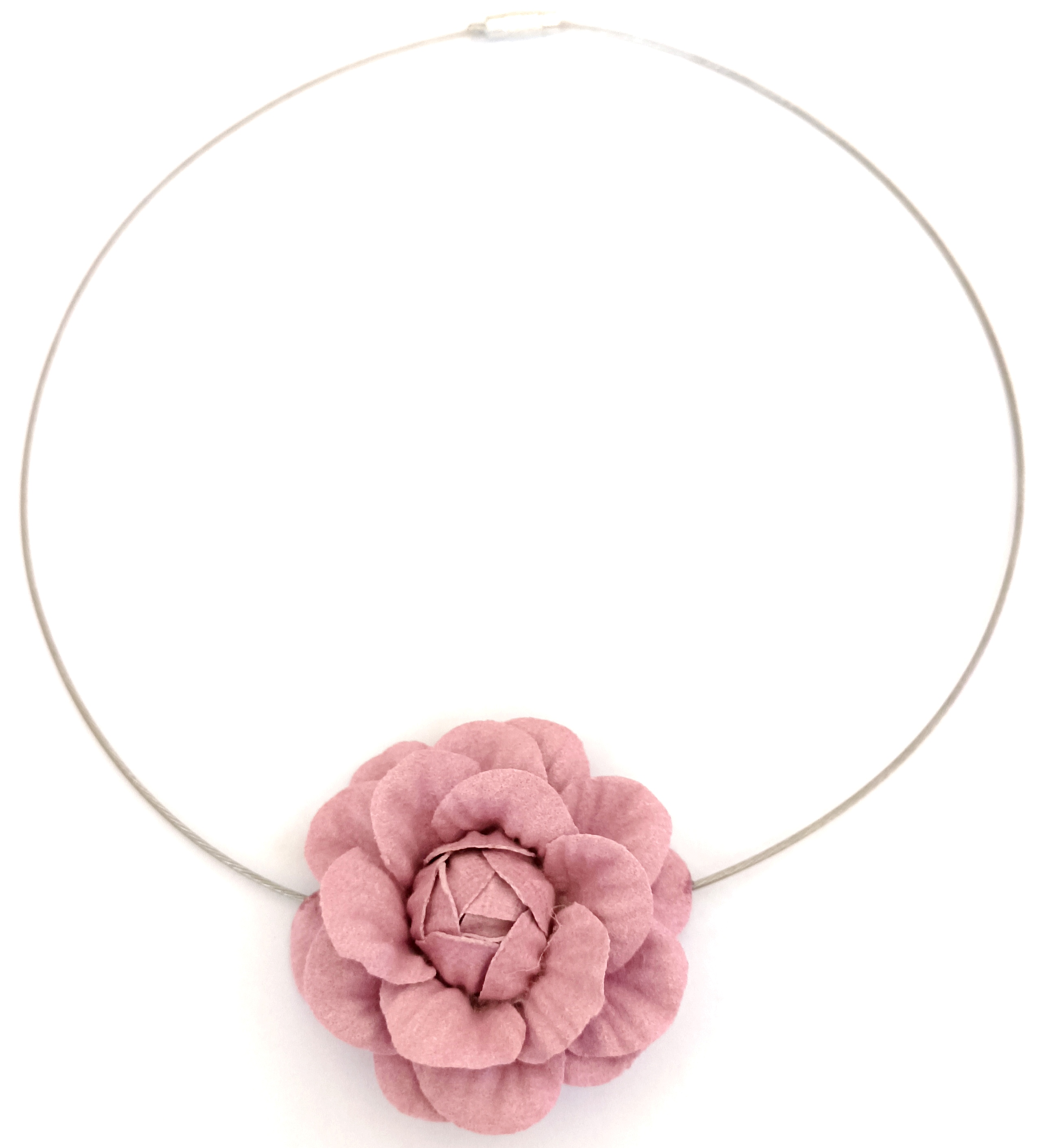Collar flor microfibra