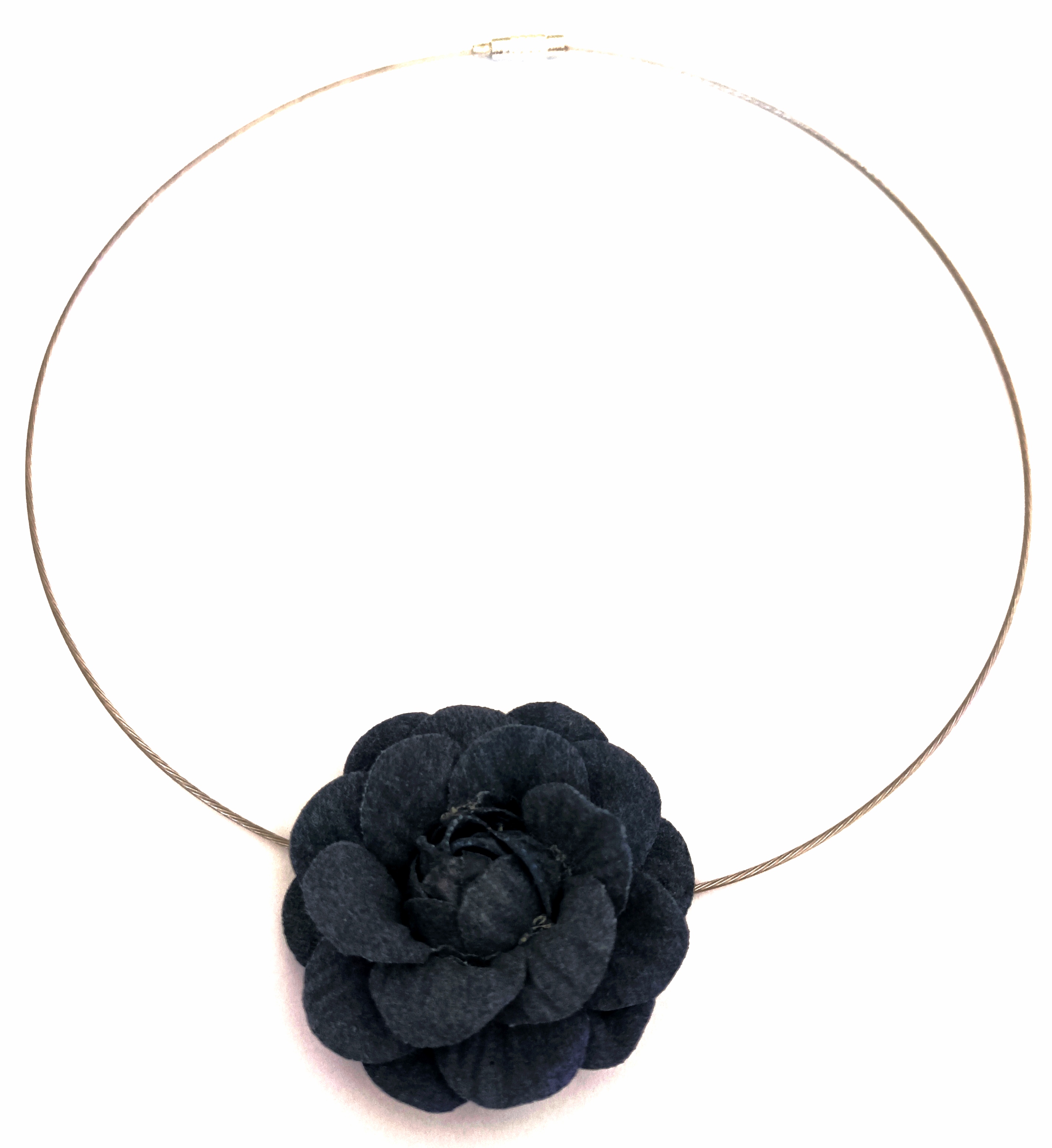 Collar flor microfibra