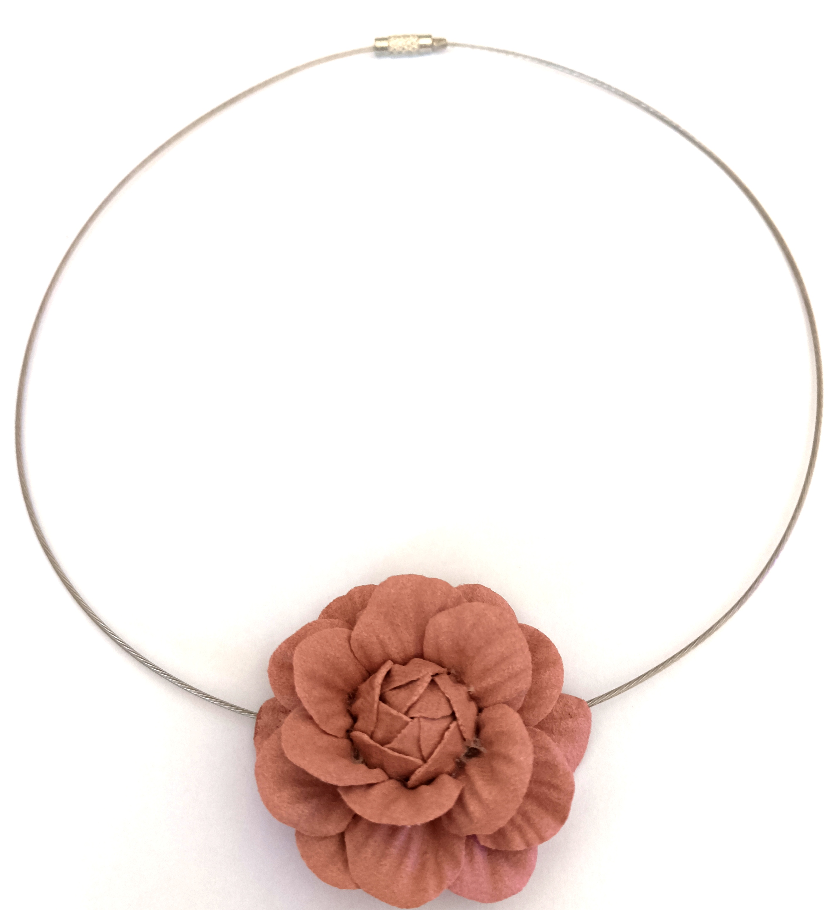 Collar flor microfibra
