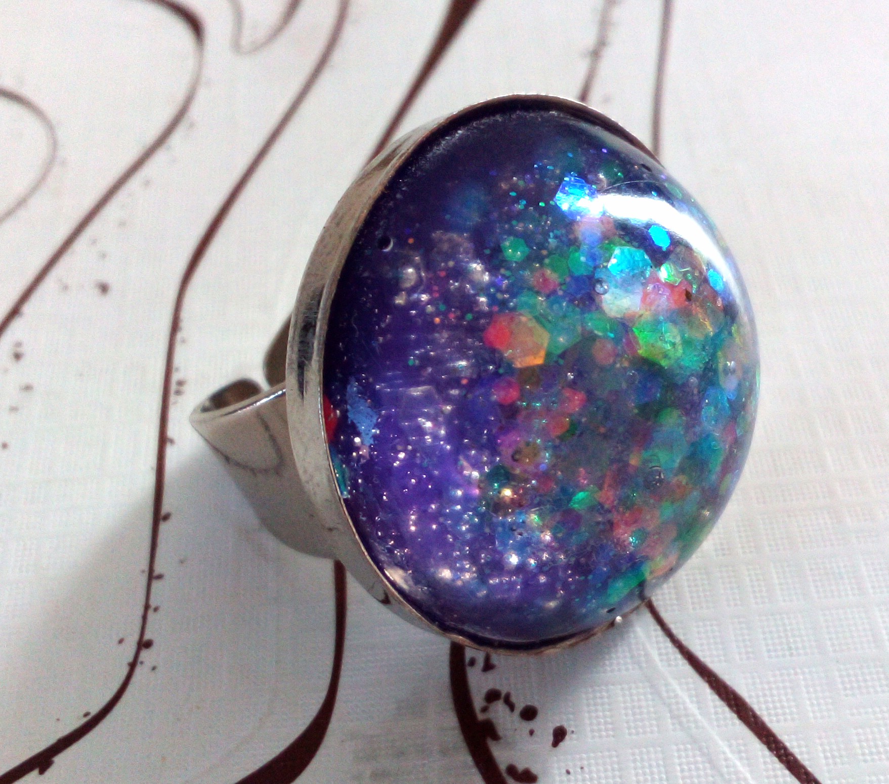 Anillo resina tipo universo