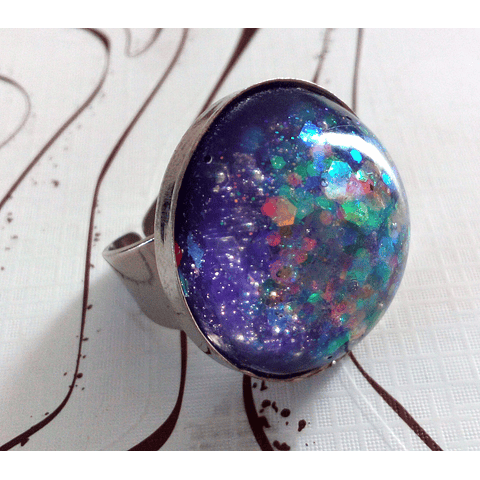 Anillo resina tipo universo