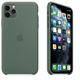 Carcasa De Silicona Para iPhone 11 Pro Max Verde Pino