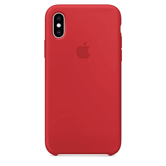 Carcasa De Silicona Para iPhone XS Max Rojo