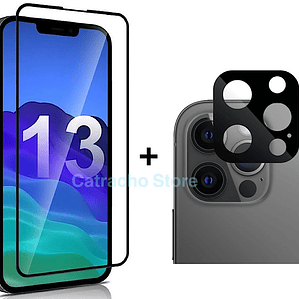Lámina De Vidrio Pantalla y Cámara para iPhone 13 Pro 