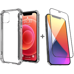 Carcasa Para iPhone 12 Normal + Lámina de Vidrio 