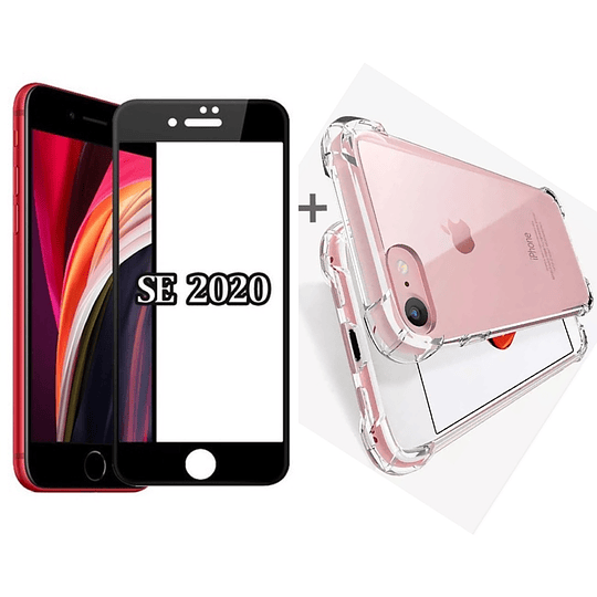 Carcasa Para iPhone SE 2020 + Lámina De Vidrio 