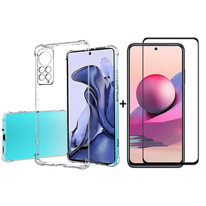 Carcasa Transparente Para Xiaomi Note 11 4G/11S 4G + Lámina Pantalla 