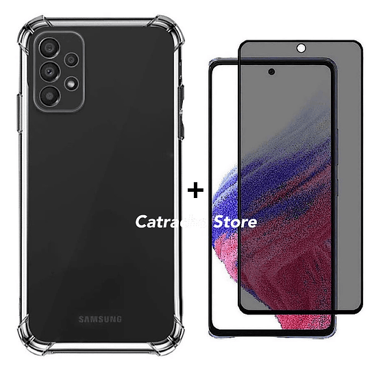 Carcasa Transparente Para Samsung A53 5G + Lámina Pantalla 