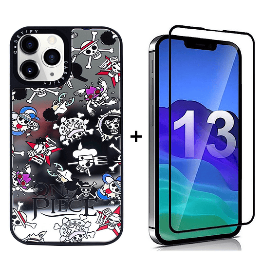 Carcasa Com Diseño One Piece Para iPhone 13 Pro + Lámina 