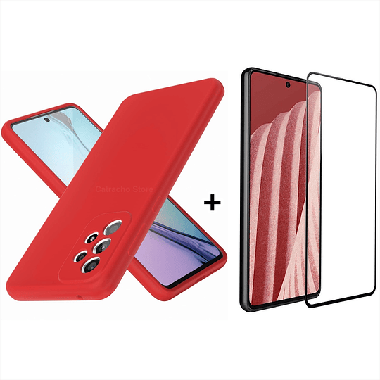 Carcasa De Silicona Para Samsung A73 5G + Lámina Pantalla 