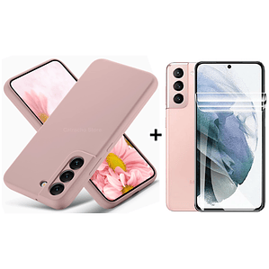 Carcasa De Silicona Para Samsung S22 Normal + Lámina 