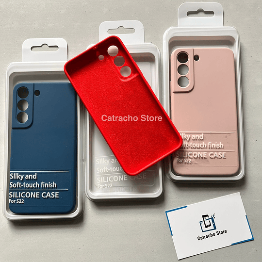 Carcasa De Silicona Para Samsung S22 Normal + Lámina 