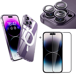 Carcasa Con Magsafe Para iPhone 14 Pro + Laminas 