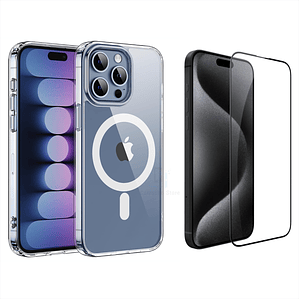 Carcasa Con Magsafe Para iPhone 15 Pro + Lamina