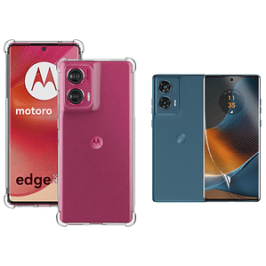 Carcasa Transparente Para Motorola Edge 50 Fusion + Lamina
