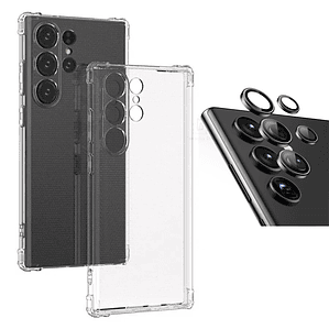 Carcasa Transparente Para S24 Ultra + Lentes
