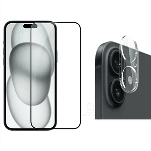 Lamina de Vidrio Para iPhone 16 Plus + Lamina Camara