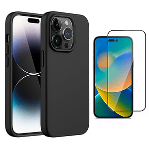 Carcasa Silicona Para iPhone 14 Pro Max + Lamina