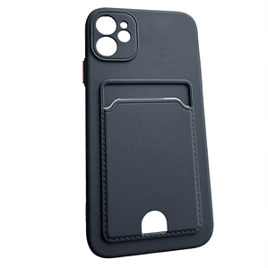 Carcasa De Silicona Con Tarjetero Para iPhone 11 Normal
