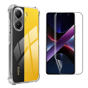 Carcasa Transparente Para Xiaomi Poco X7 Pro 5G + Lamina 