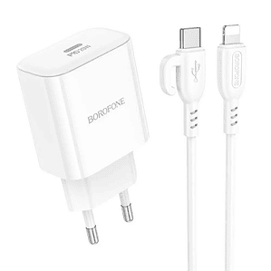 Cargador Para iPhone Borofone 20w + Cable Lightning a USB-C