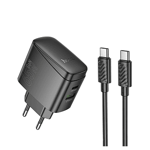 Cargador Hoco de 65w Carga Rápida + Cable USB-C a USB-C