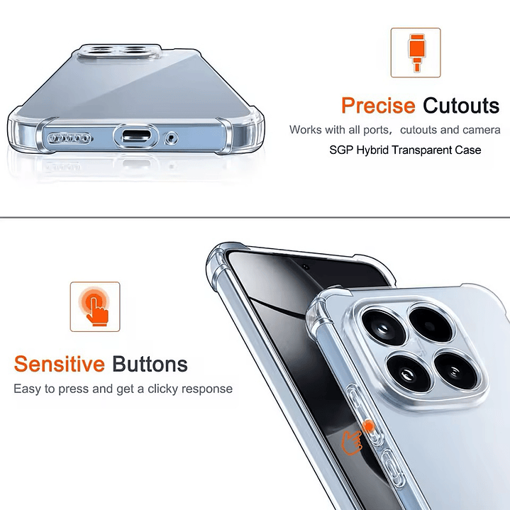 Carcasa Transparente Reforzada Para Xiaomi 15T 6