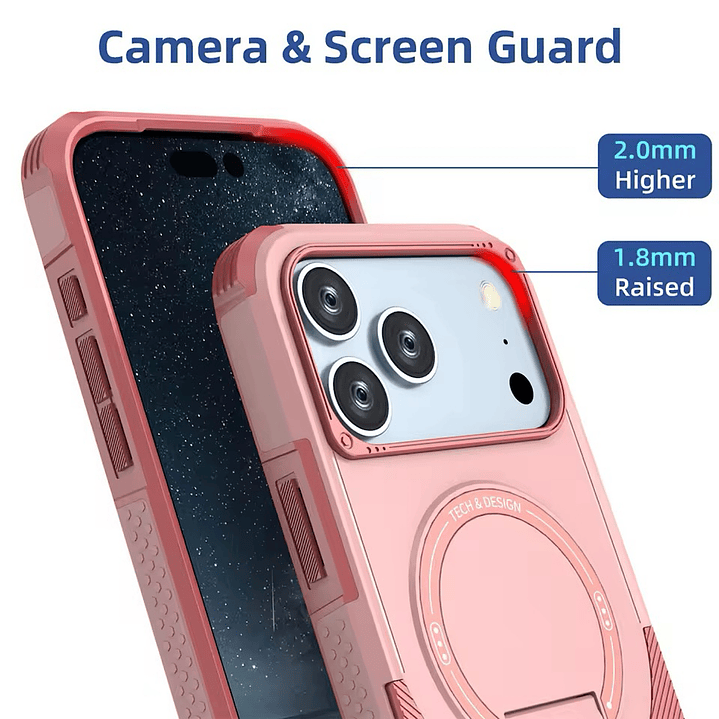 Carcasa Con Magsafe/soporte Para iPhone 17 Pro Max 11