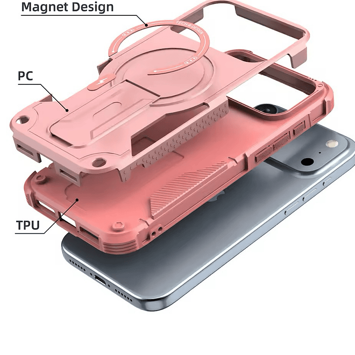 Carcasa Con Magsafe/soporte Para iPhone 17 Pro Max 13