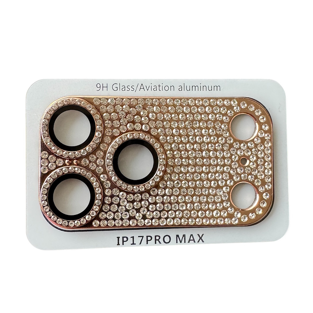 Lámina Con Brillitos Para Cámara iPhone 17 Pro Max 3