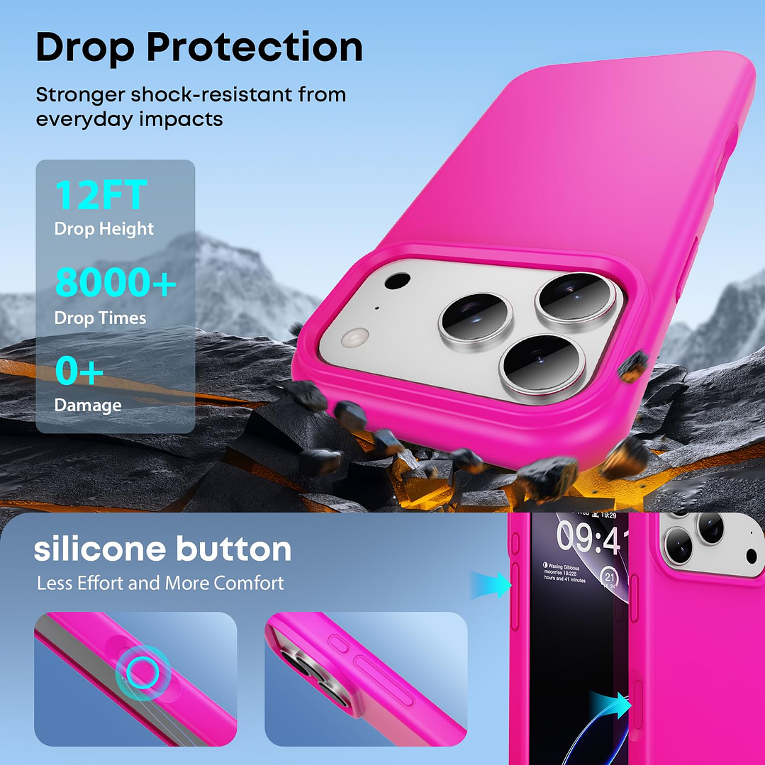 Carcasa De Silicona Soft Para iPhone 17 Pro Max 10
