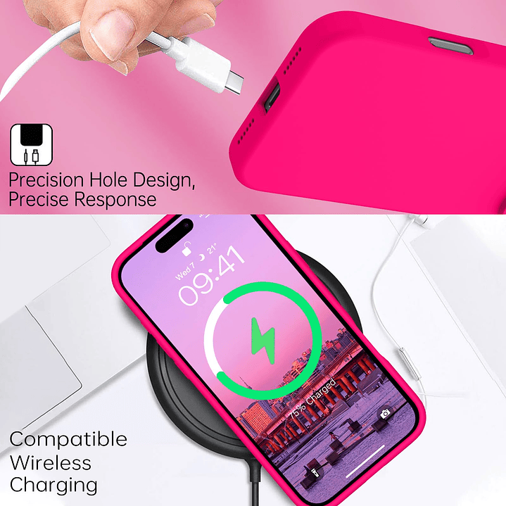 Carcasa de Silicona Soft Para iPhone 17 Pro 7