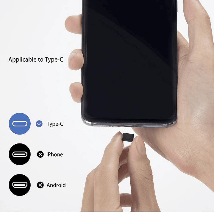 Tapón para entrada de carga USB-C 3