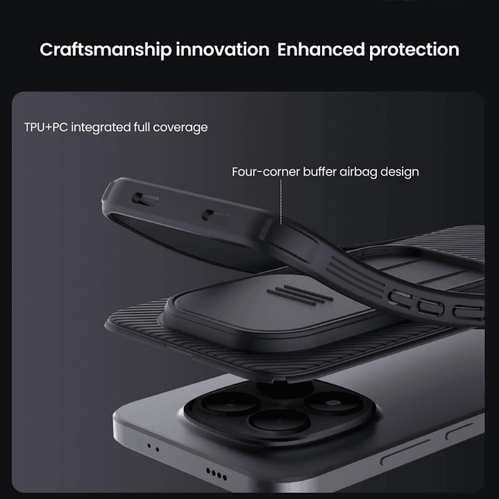 Carcasa Nillkin Camshield Para Xiaomi Note 15 Pro Plus 5G 9