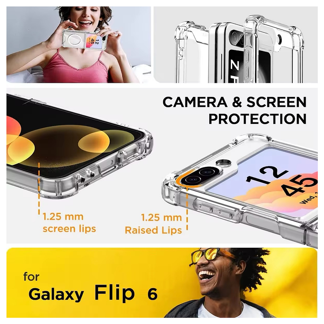 Carcasa Transparente Con Magsafe Para Samsung Z Flip 7 FE 2