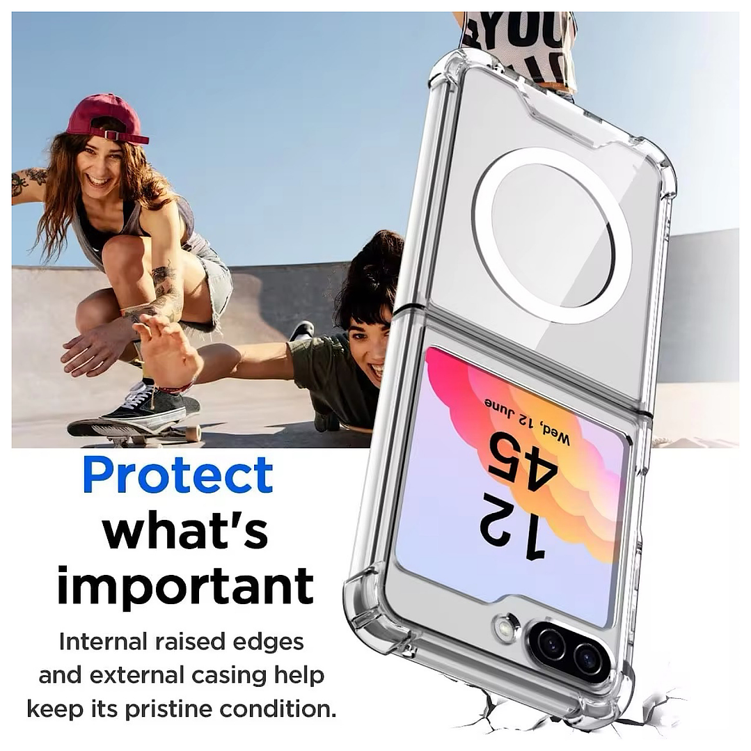 Carcasa Transparente Con Magsafe Para Samsung Z Flip 7 FE 3