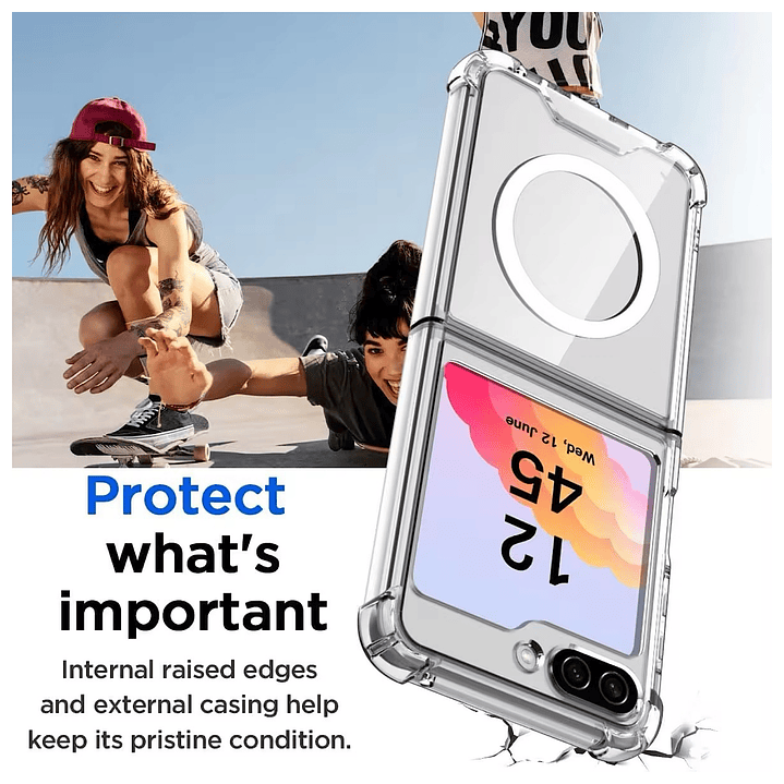 Carcasa Transparente Con Magsafe Para Samsung Z Flip 7 FE 3