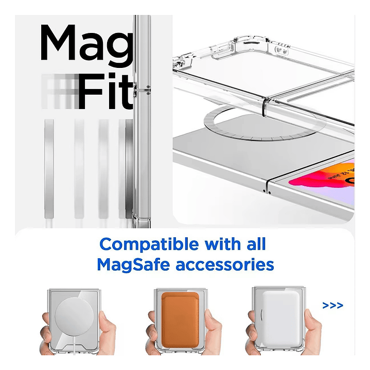Carcasa Transparente Con Magsafe Para Samsung Z Flip 7 FE 4