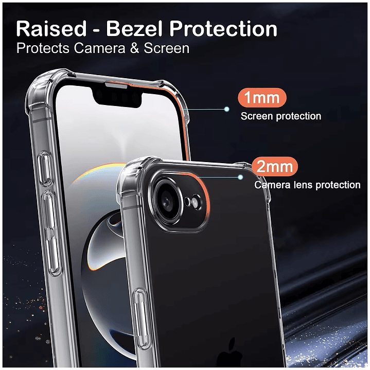 Carcasa Transparente Reforzada Para iPhone 17e 2