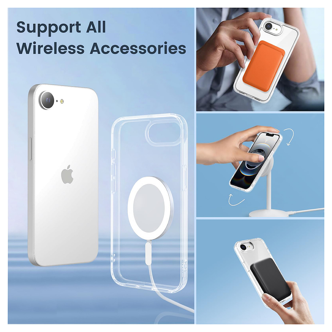 Carcasa Transparente Con Magsafe Para iPhone 17e 5