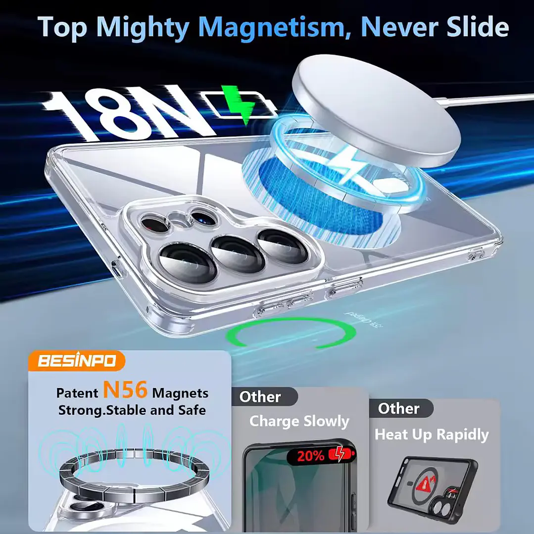 Carcasa Transparente Con Magsafe Para Samsung S26 Ultra 4