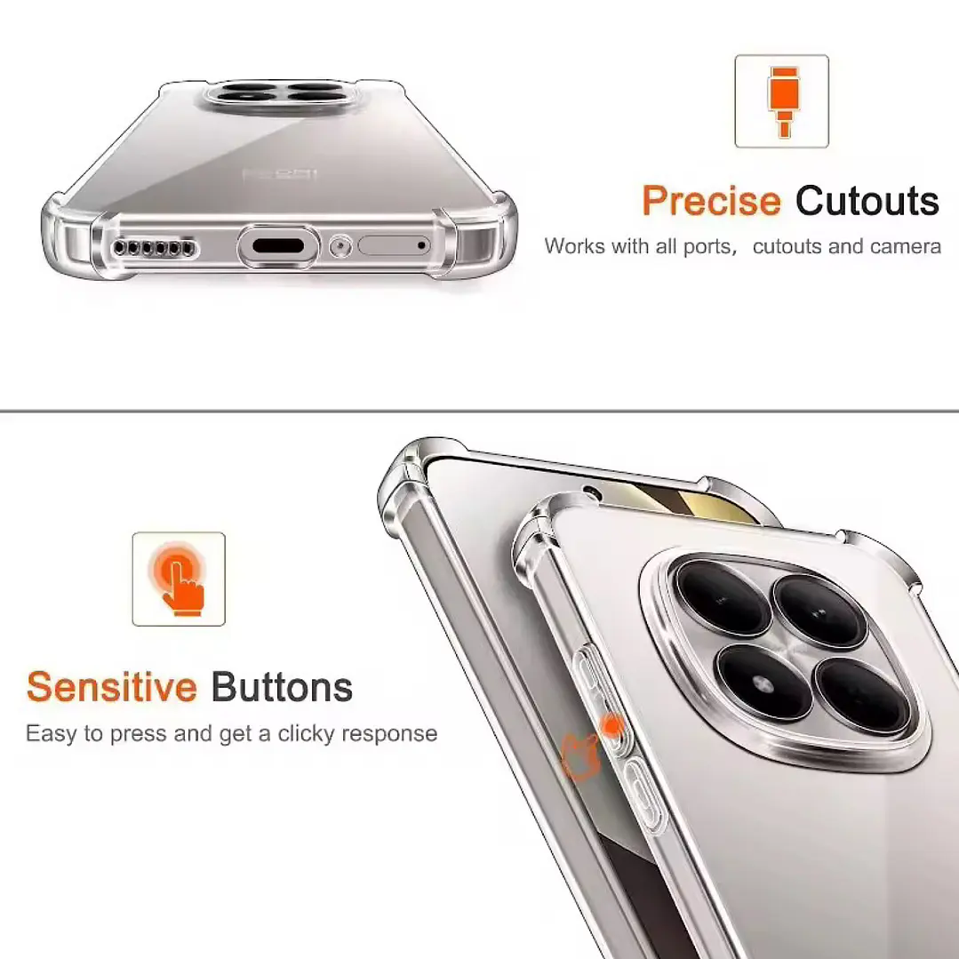 Carcasa Transparente Para Xiaomi Note 15 Pro 5G 4