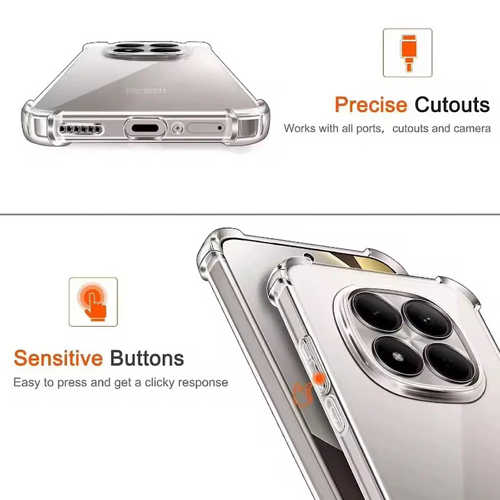 Carcasa Transparente Para Xiaomi Note 15 Pro 5G 4