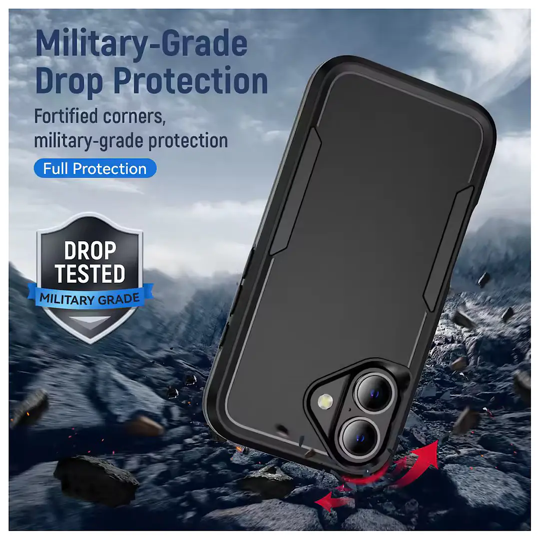 Carcasa Reforzada Doble Capa Para iPhone 17  3