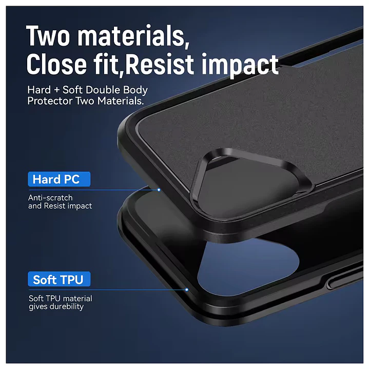 Carcasa Reforzada Doble Capa Para iPhone 17  4