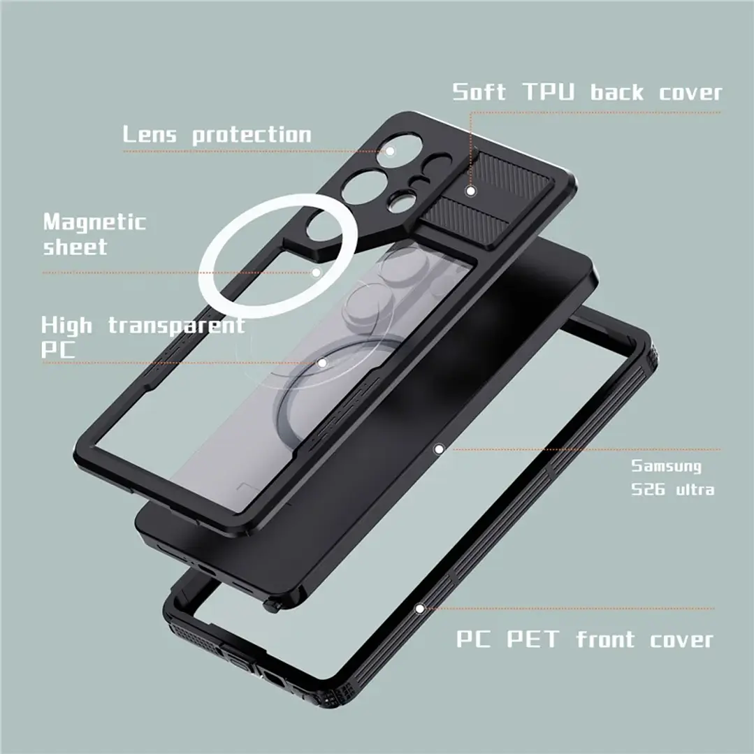 Carcasa Impermeable Con Magsafe Para Samsung S26 Ultra 3